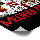 Funny Meowy Catmas Christmas Cats Ugly Sweater Gra ポスター (角)