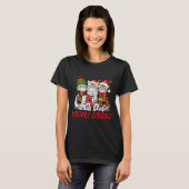 Funny Meowy Catmas Christmas Cats Ugly Sweater Gra Tシャツ (正面フル)