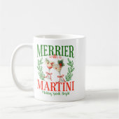 Funny Merrier With A Martini Bachelorette Merry Ch コーヒーマグカップ (左)