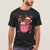 Funny Merry And Bright Christmas Gingerbread Man H Tシャツ (正面)
