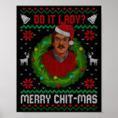 Funny Merry Chit-mas Ugly Christmas Sweater  ポスター (正面)
