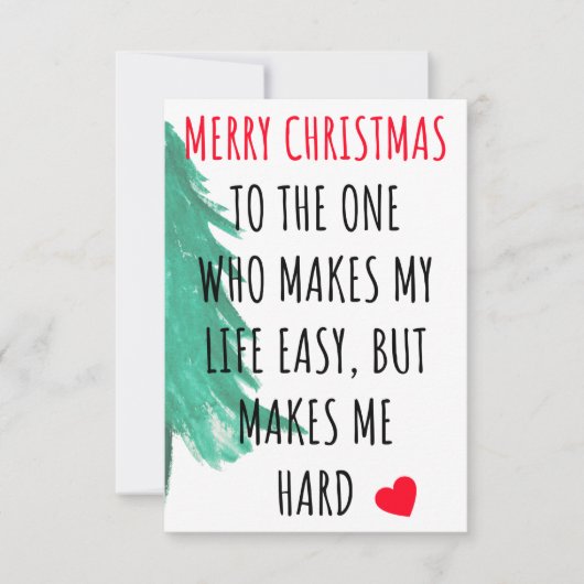 Funny merry Christmas card for her サンキューカード (正面)