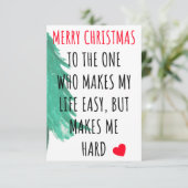 Funny merry Christmas card for her サンキューカード (スタンド正面)