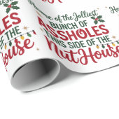 Funny Merry Christmas Home of the Jolliest Xmas ラッピングペーパー (ロールコーナー)