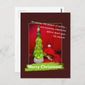 Funny Merry Christmas Unsolicited Advice Turtle ポストカード (正面/裏面)