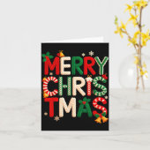 Funny Merry Christmas Yarn Crochet Knitting Quilte カード (黄色い花)