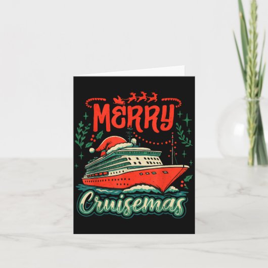 Funny Merry Cruisemas Holiday Cruise Vacation  カード (正面)