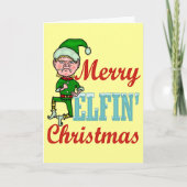 Funny Merry Elfin Christmas シーズンカード (正面)