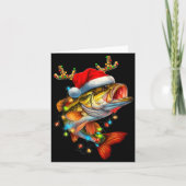 Funny Merry Fishmas B Fish Fishing Christmas Xmas  カード (正面)