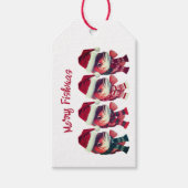 Funny Merry Fishmas Christmas Fishing ギフトタグ (正面)
