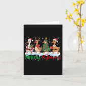 Funny Merry Goosemas Christmas Duck Silly Goose Me カード (黄色い花)