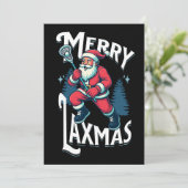 Funny Merry Laxmas Lacrosse Team Christmas Card シーズンカード (スタンド正面)