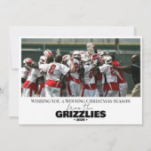 Funny Merry Laxmas Lacrosse Team Christmas Card シーズンカード (裏面)