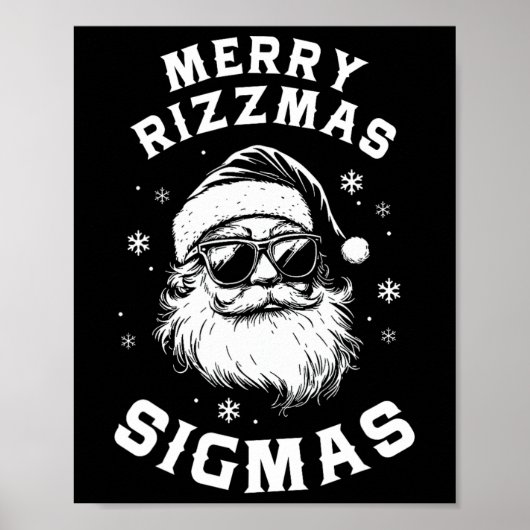 Funny Merry Rizzmas Sigmas Kids Teens School Chris ポスター (正面)