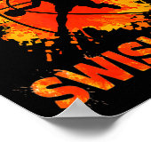 Funny Merry Swishmas Ugly Christmas Basketball Pla ポスター (角)