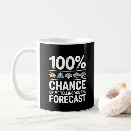 Funny Meteorology Gift Weather Enthusiasts コーヒーマグカップ (ドーナツ)