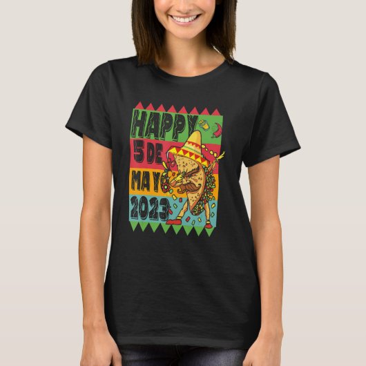Funny Mexican Fiesta Cinco de Mayo Taco Sombrero Tシャツ (正面)