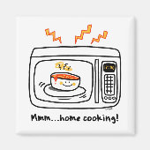 Funny Microwave Home Cooking マグネット (正面)