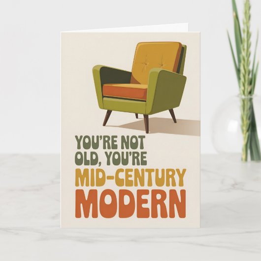 Funny Mid-Century Modern Birthday カード (正面)