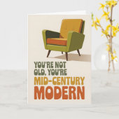 Funny Mid-Century Modern Birthday カード (黄色い花)