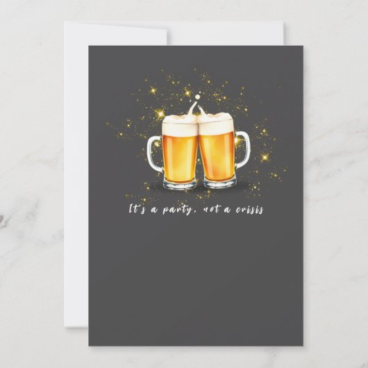 Funny Midlife Crisis Shenanigans 50th Birthday 招待状 (裏面)