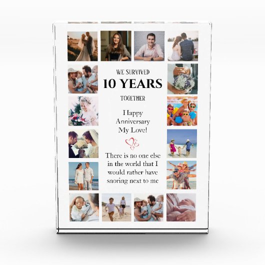 Funny Milestone Anniversary Photo Block フォトブロック (正面)