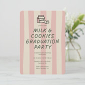 Funny, milk and cookies graduation party  招待状 (スタンド正面)