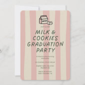 Funny, milk and cookies graduation party  招待状 (正面)
