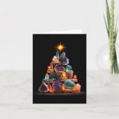 Funny Minerals Christmas Tree Graphic Crystals  カード (正面)