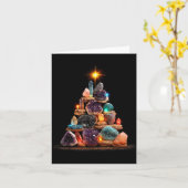 Funny Minerals Christmas Tree Graphic Crystals  カード (黄色い花)