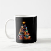 Funny Minerals Christmas Tree Graphic Crystals コーヒーマグカップ (左)
