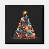 Funny Minerals Christmas Tree Graphic Crystals  マグネット (正面)