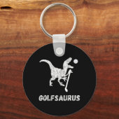 Funny Mini Golf Player Golf Dinosaur Golfer T-rex  キーホルダー (正面)
