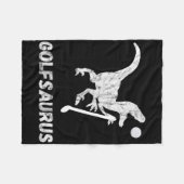 Funny Mini Golf Player Golf Dinosaur Golfer T-rex  フリースブランケット (正面(横))