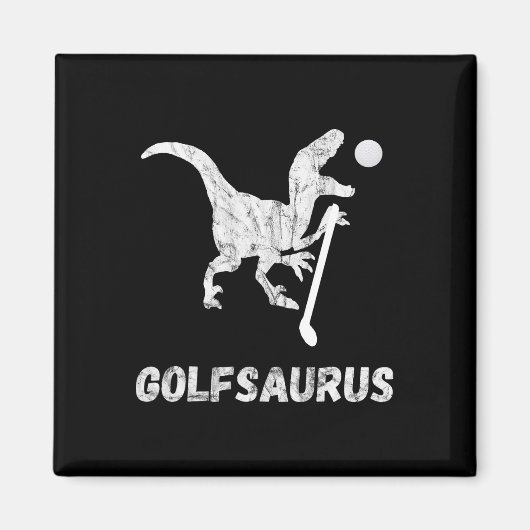 Funny Mini Golf Player Golf Dinosaur Golfer T-rex  マグネット (正面)