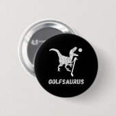 Funny Mini Golf Player Golf Dinosaur Golfer T-rex 缶バッジ (正面&裏面)