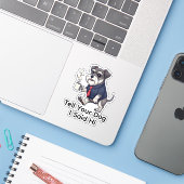 Funny Miniature Schnauzer Business Suit Coffee  シール (ノートパソコンとiPhone)