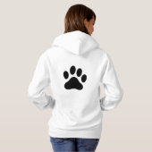Funny Minimal Cat Eyes Hoodie for Women パーカ (裏面フル)