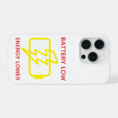 Funny Minimal Low Battery Warning Phone Case  iPhoneケース (裏面横)