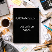 Funny Minimalist Binder Custom Initial Back ノートブック