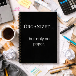 Funny Minimalist Binder Custom Initial Back ノートブック