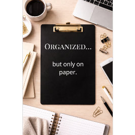 Funny Minimalist Clipboard Office Humor Quote クリップボード