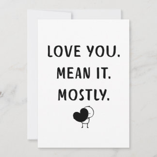 Funny Minimalist Love Quote Design シーズンカード