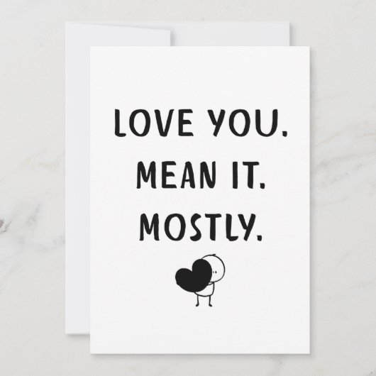 Funny Minimalist Love Quote Design シーズンカード (正面)