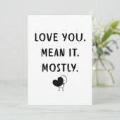 Funny Minimalist Love Quote Design シーズンカード (スタンド正面)