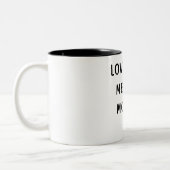 Funny Minimalist Love Quote Design Mug ツートーンマグカップ (左)
