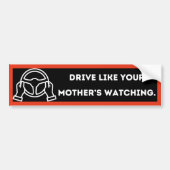 Funny Minimalist Safe Driving Bumper Sticker バンパーステッカー (正面)
