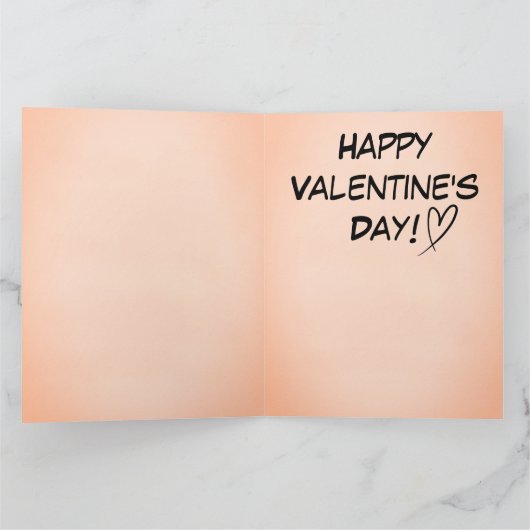 Funny Minimalist Your Mine Valentine's Day  カード (内部)