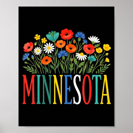 Funny minnesota floral vacation group matching ポスター (正面)