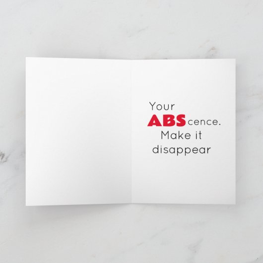 Funny missing you カード (内部)